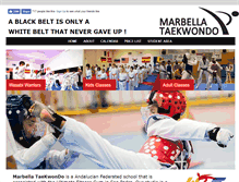 Tablet Screenshot of marbellataekwondo.com